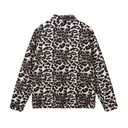 Womens Zip Up Jacket Fall Winter Long Sleeve Stand Collar Coat with Pocket