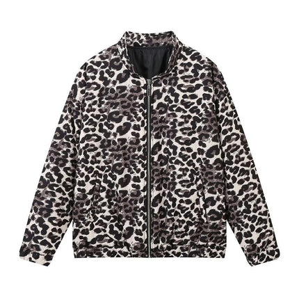 Womens Zip Up Jacket Fall Winter Long Sleeve Stand Collar Coat with Pocket