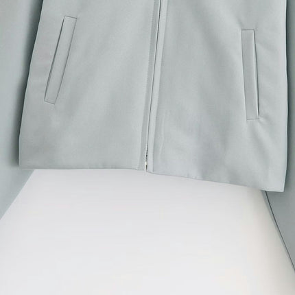 Womens Cropped Jackets Long Sleeve Zip Up Hoodie Casual Coats