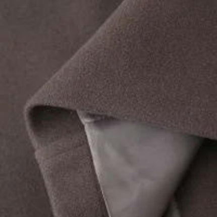 Womens Cropped Blend Jacket Notched Lapel Short Coat with Pockets