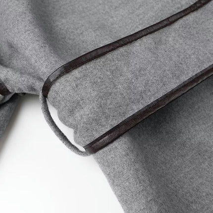 Womens Open Front Casual Winter Coat Wool Blend Jackets with Belt