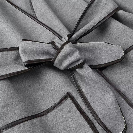 Womens Open Front Casual Winter Coat Wool Blend Jackets with Belt