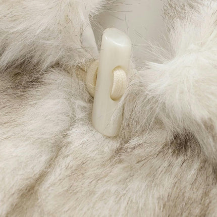 Women Fluffy Faux Fur Coat Cropped Jacket Winter Warm Fuzzy Teddy Jacket
