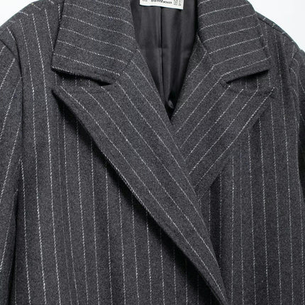 Women's Winter Double Breasted Blend Coat Notch Lapel Long Trench Jackets Overcoat
