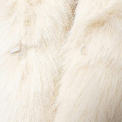 Womens Fuax Fur Coat Winter Warm Fluffy Jacket Thick Outerwear