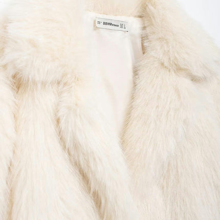 Womens Fuax Fur Coat Winter Warm Fluffy Jacket Thick Outerwear