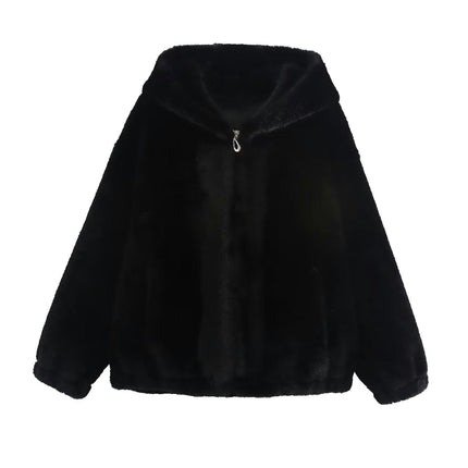 Womens Sherpa Jacket Fuzzy Zip Up Hoodie Fleece Jackets Fluffy Coat with Pockets