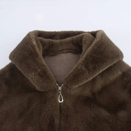 Womens Sherpa Jacket Fuzzy Zip Up Hoodie Fleece Jackets Fluffy Coat with Pockets