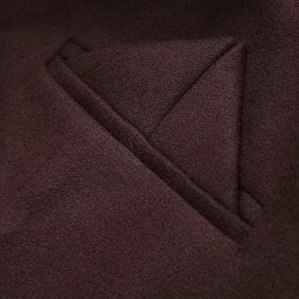 Women's Double Breasted Coat Winter Notched Lapel Long Jacket