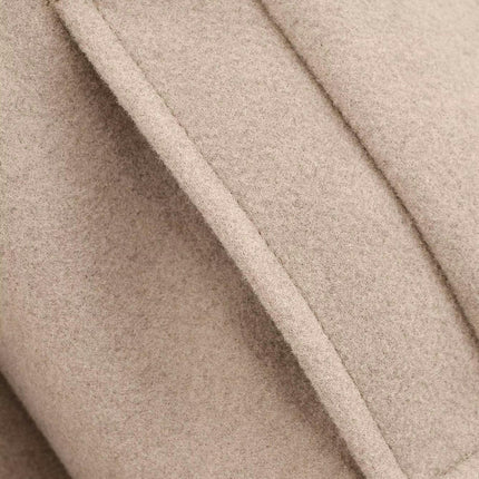 Cropped Trench Coat for Women Fall Winter Double Breasted Notched Lapel Jackets Fashion Coat