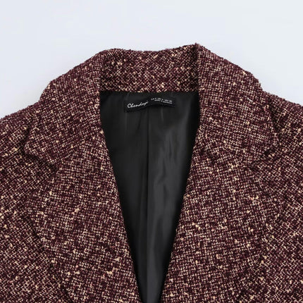 Women's Winter Mid Length Coat Casual Notch Lapel Single-Breasted Overcoat