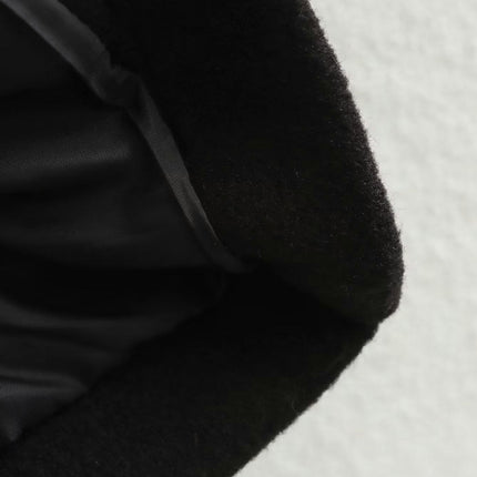 Women's Wool Blend Coat Faux Fur Collar Jacket Winter Warm Overcoat with Belt
