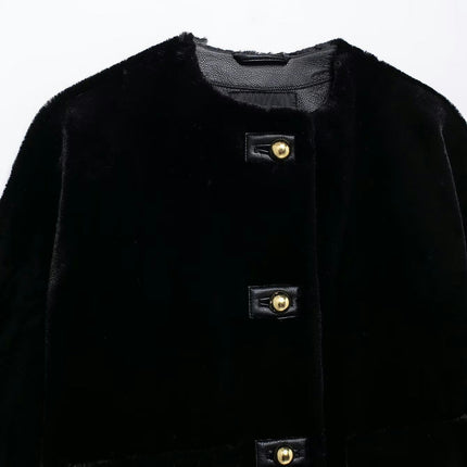 Women's Faux Fur Coat Long Sleeve Shaggy Jacket Warm Winter Outwear