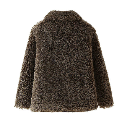 Women's Winter Coats Long Sleeve Fluffy Faux Fur Warm Jacket Sherpa Outwear
