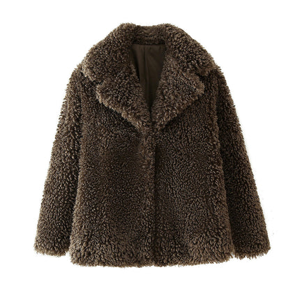 Women's Winter Coats Long Sleeve Fluffy Faux Fur Warm Jacket Sherpa Outwear