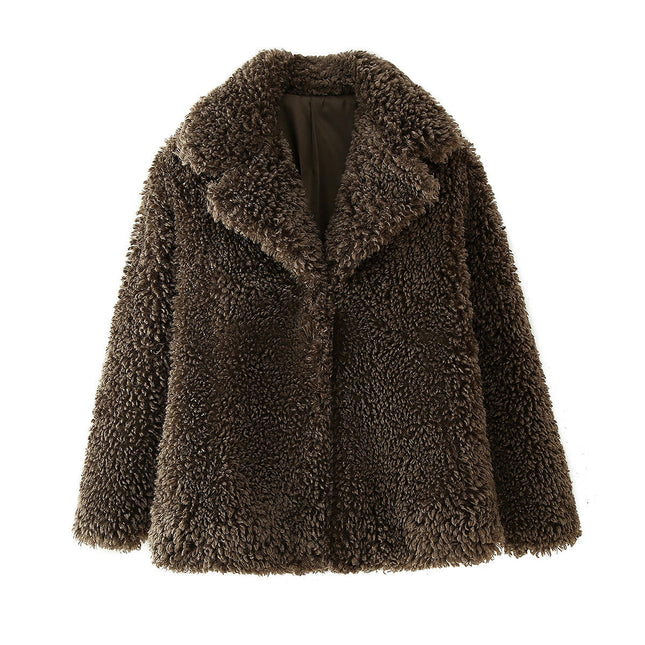 Women's Winter Coats Long Sleeve Fluffy Faux Fur Warm Jacket Sherpa Outwear
