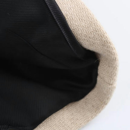 Women's Winter Wool Blend Coat Stand Collar Double Breasted Trench Coat Overcoat
