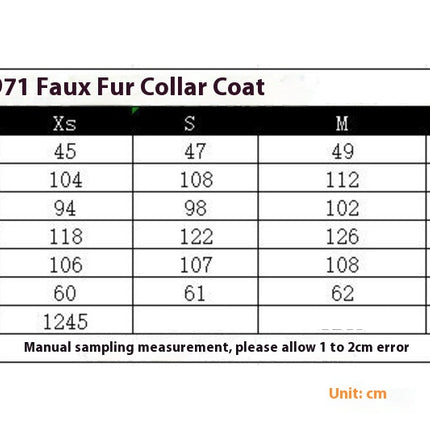 Women Wool Blend Trench Coat Mid-length Double Breasted Jacket with Faux Fur Collar