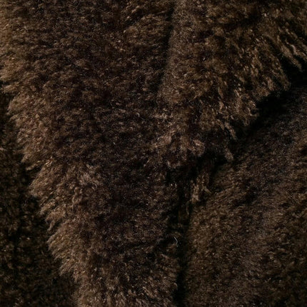 Women's Cropped Faux Fur Jacket Warm Winter Long Sleeve Coats Shaggy Furry Outerwear