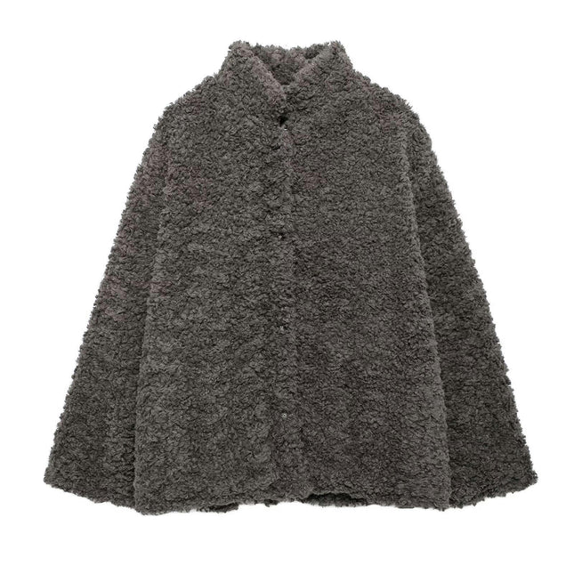 Women's Warm Winter Coats Long Sleeve Button Down Fuzzy Sherpa Fleece Jackets Outerwear