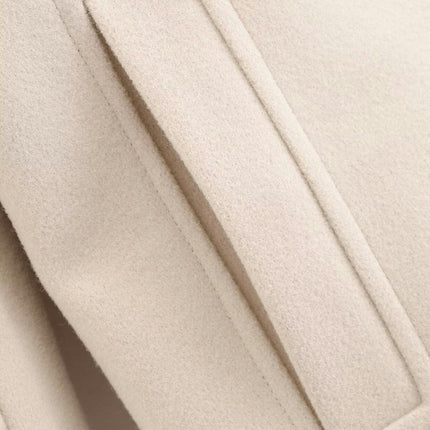 Women's Winter Overcoat Elegant Stand Collar Double Breasted Coat Outerwear
