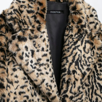Women's Faux Fur Coats Winter Warm Lapel Fuzzy Jacket Overcoat Fashion Outerwear