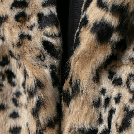 Women's Faux Fur Coats Winter Warm Lapel Fuzzy Jacket Overcoat Fashion Outerwear