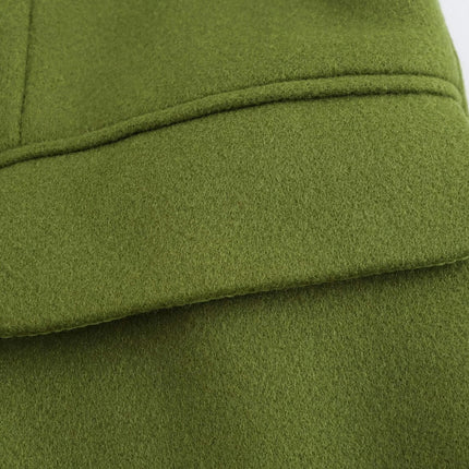 Women Winter Coat Overcoat Notched Collar Jacket Double Breasted Outerwear