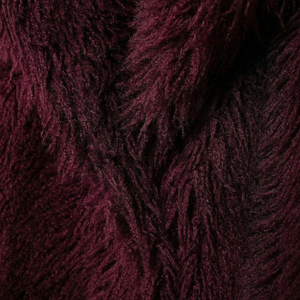 Women Faux Fur Winter Mid Length Coats Lapel Fuzzy Coat Warm Jacket Outerwear