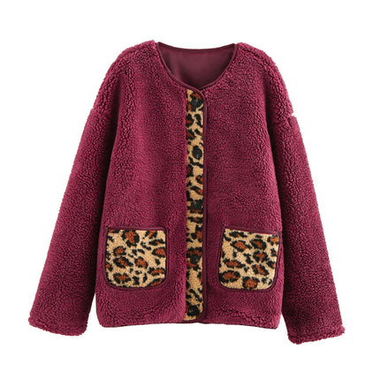 Women's Casual Warm Winter Coats Long Sleeve Button up Fuzzy Sherpa Fleece Jackets Outerwear