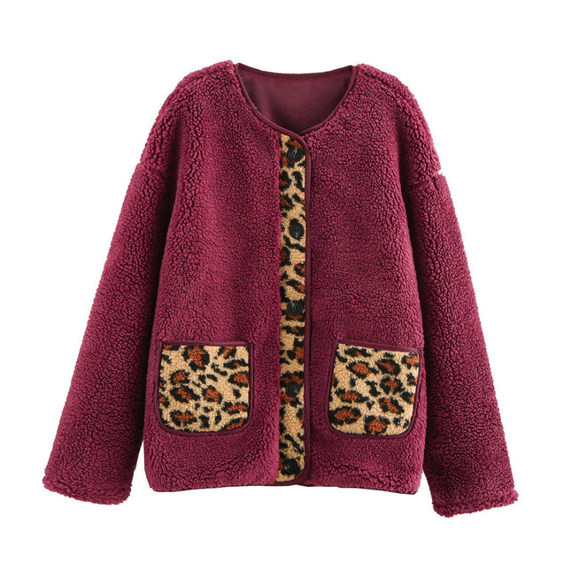 Women's Casual Warm Winter Coats Long Sleeve Button up Fuzzy Sherpa Fleece Jackets Outerwear