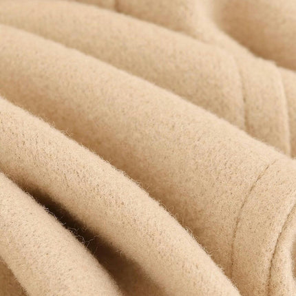 Women's Wool Blend Coats Warm Winter Double Breasted Long Notched Lapel Overcoat