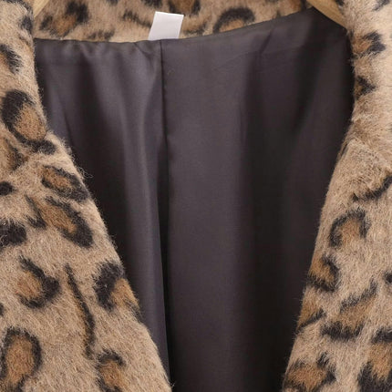 Women Wool Blend Coat Notched Collar Single Breasted Outerwear Jacket