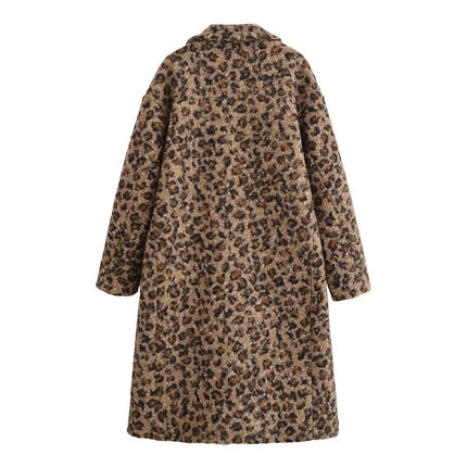 Women Wool Blend Coat Notched Collar Single Breasted Jacket Overcoat