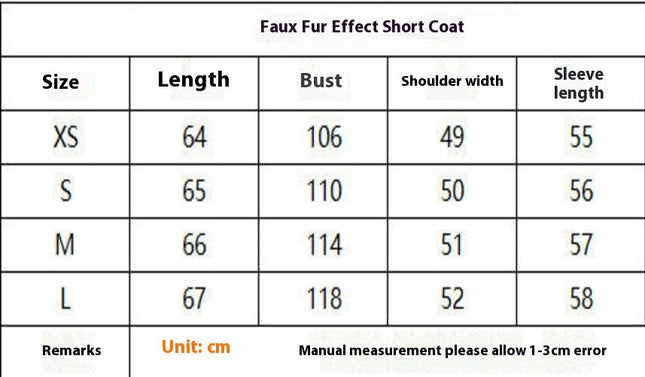 Womens Winter Faux Fur Jackets Fleece Long Sleeve Cropped Shaggy Coats Warm Outerwear