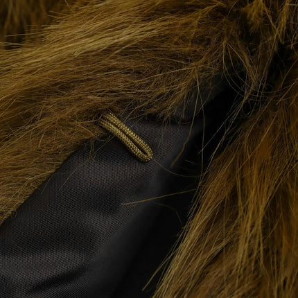 Womens Winter Faux Fur Jackets Fleece Long Sleeve Cropped Shaggy Coats Warm Outerwear