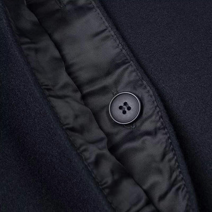 Women's Lapel Collar Single Breasted Wool Blend Coats Winter Overcoat Outwear with Belt