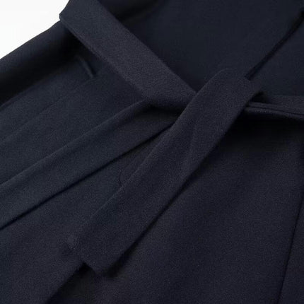Women's Lapel Collar Single Breasted Wool Blend Coats Winter Overcoat Outwear with Belt