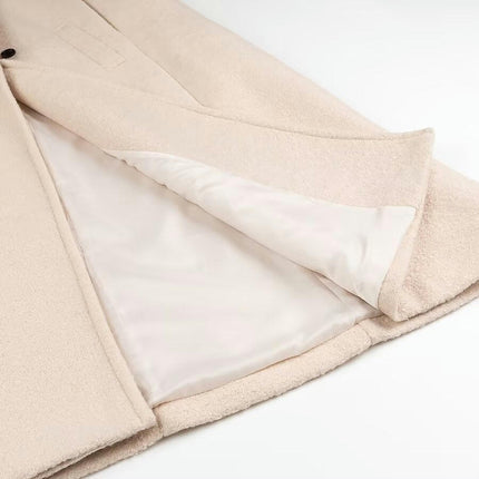 Cape Coats for Women Winter Slit Sleeve Double Breasted Cloak Coat