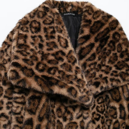 Women's Faux Fur Cropped Jacket Long Sleeve Button Warm Winter Coats Furry Outerwear
