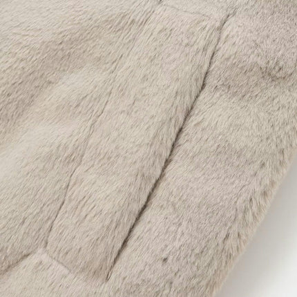 Women's Faux Fur Coat Fuzzy Warm Winter Long Jackets Lapel Outerwear with Pockets