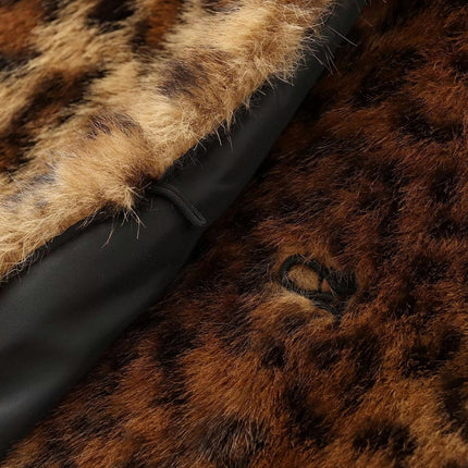 Women's Winter Coats Fleece Cropped Jacket Faux Fur Long Sleeve Pockets Shaggy Warm Outerwear
