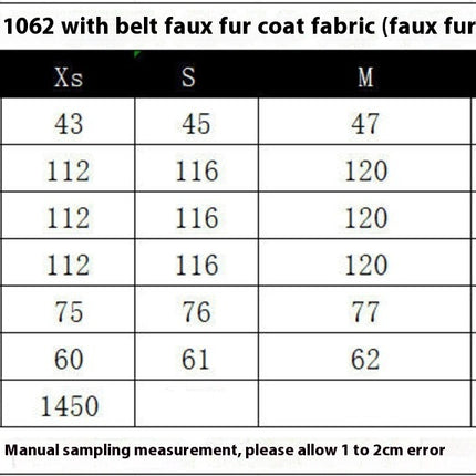 Faux Fur Coats for Women Fashion Shaggy Jackets Lapel Long Sleeve Outerwear with Belt