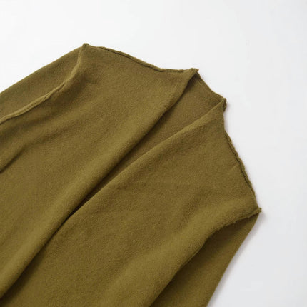 Women's Fall V-Neck Cropped Jacket Long Sleeve Wool Coat with Belt