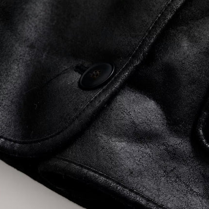 Women Faux Leather Jacket with Faux Fur Lining Winter Warm Biker Coat