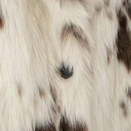 Women Winter Faux Fur Warm Coats Button Down Long Sleeve Shaggy Jackets Outwear