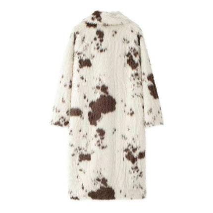 Women Winter Faux Fur Warm Coats Button Down Long Sleeve Shaggy Jackets Outwear
