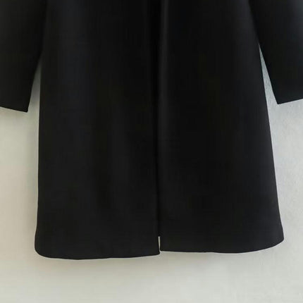 Women's Blend Coat Winter Long Sleeve Warm Cardigans Jackets Mid Length Outerwear