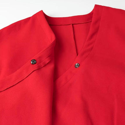 Womens Cropped Blend Jackets Fall V Neck Long Sleeve Coats Button Outerwear