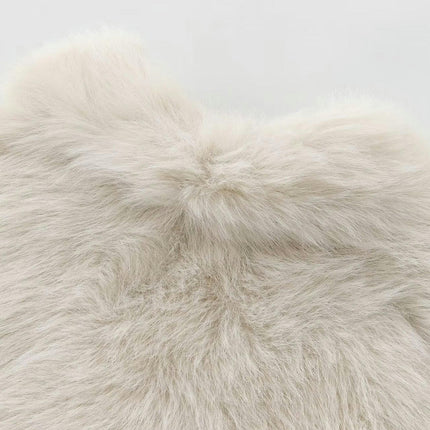 Womens Faux Fur Coat Shaggy Casual Lapel Jackets Winter Warm Fuzzy Outerwear